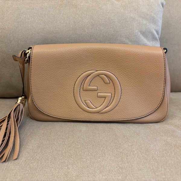 GUCCI SOHO 裸粉色牛皮磁扣 斜背包/肩背包/手拿包-5