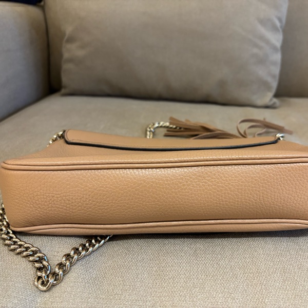 GUCCI SOHO 裸粉色牛皮磁扣 斜背包/肩背包/手拿包-7