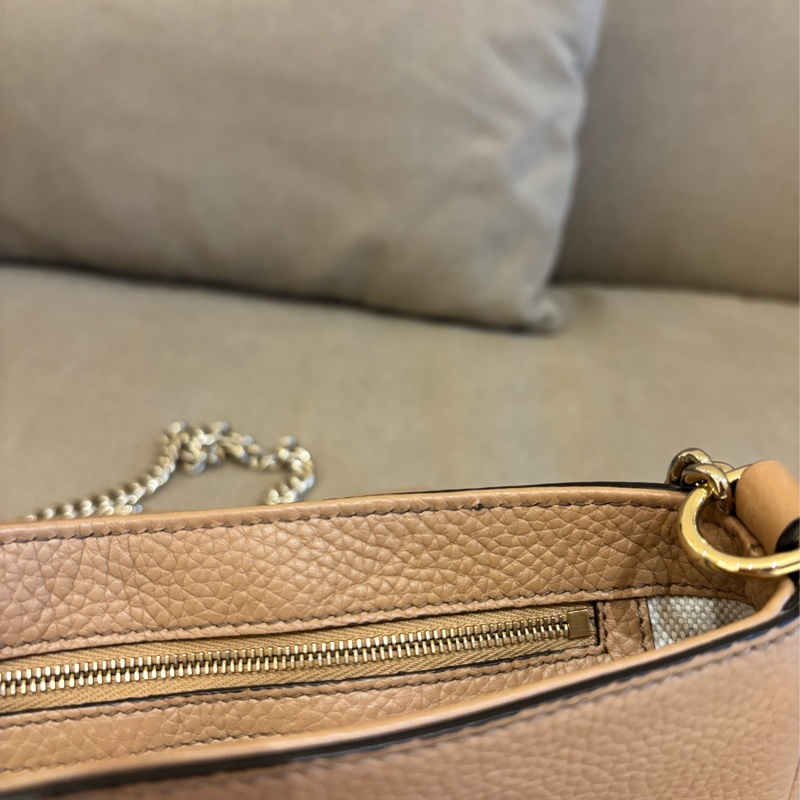 GUCCI SOHO 裸粉色牛皮磁扣 斜背包/肩背包/手拿包-12