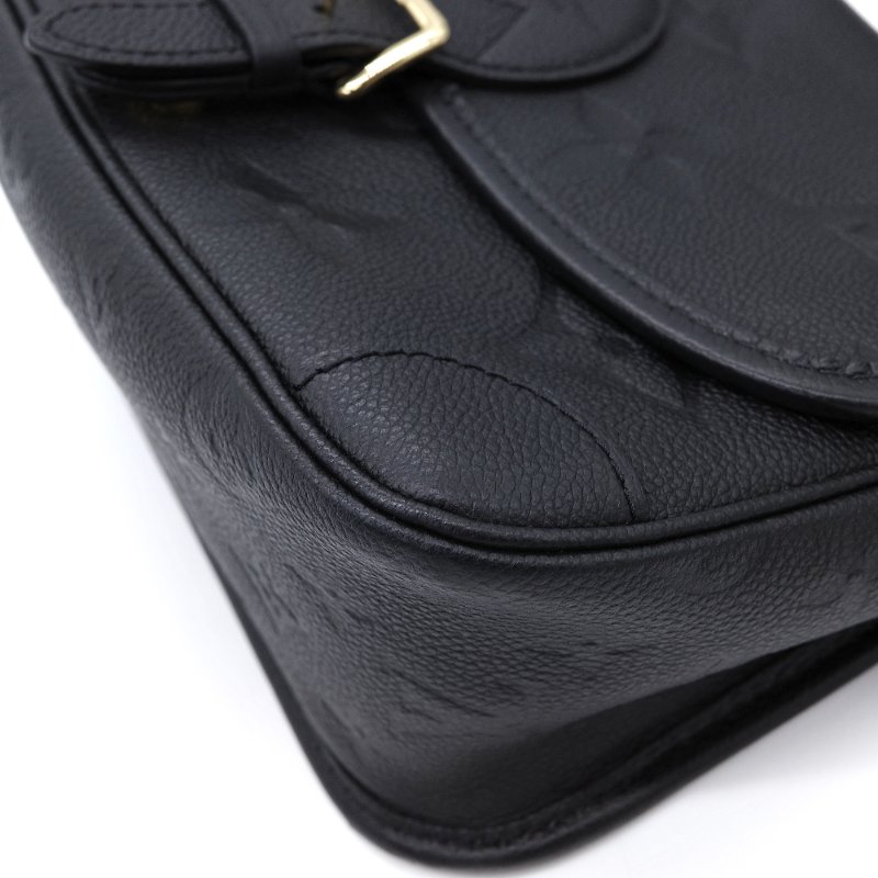 Louis Vuitton 路易威登 Diane Monogram Empreinte黑色壓紋 寶藍色內裡 牛皮 可拆式緹花肩背帶 肩背包 斜背包-8