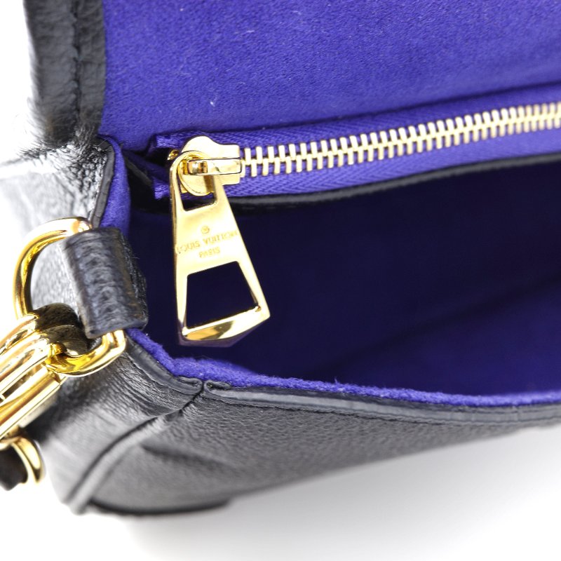 Louis Vuitton 路易威登 Diane Monogram Empreinte黑色壓紋 寶藍色內裡 牛皮 可拆式緹花肩背帶 肩背包 斜背包-13