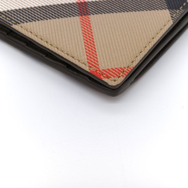 Burberry 巴寶莉 經典格紋 棕色 塗層帆布 拉鍊長夾-9
