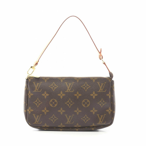 路易威登 Pochette Accessoires 手提包，塗層帆布和皮革，Monogram 圖案，女士，棕色，M51980