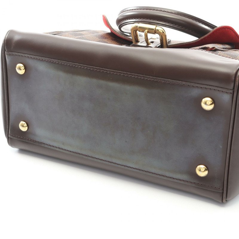 路易威登 Knightsbridge 手提包 N51201 Damier 皮革棕色 Ebene 二手女士-6