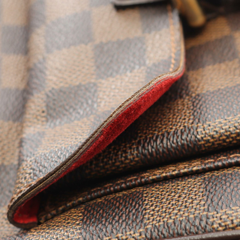 路易威登 Knightsbridge 手提包 N51201 Damier 皮革棕色 Ebene 二手女士-8