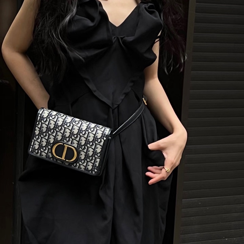 「JL精品代購」9新 DIOR 蒙田 Oblique 二合一腰包/肩背包-1