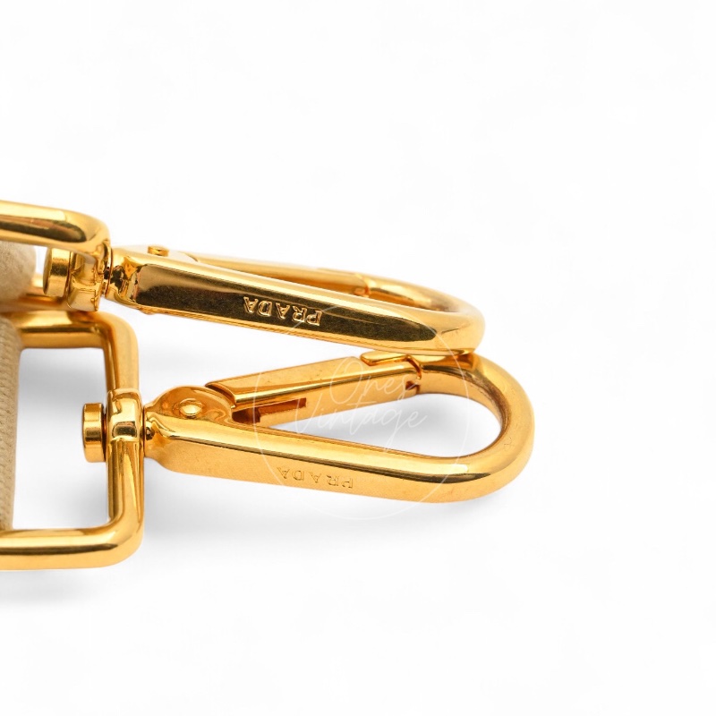 [Pre-owned] Prada 1BG439 Mini Canapa Handbag in Beige Canvas-11