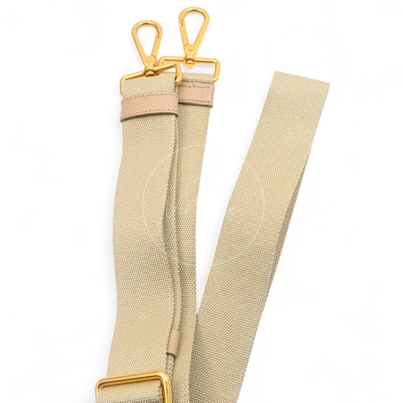 [Pre-owned] Prada 1BG439 Mini Canapa Handbag in Beige Canvas-17