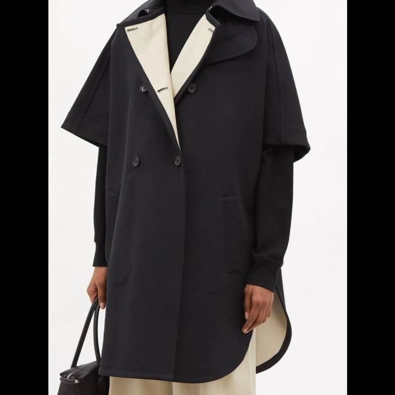 Max Mara sedan 黑白雙面斗篷 均碼-4