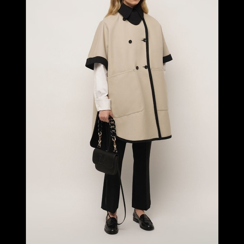 Max Mara sedan 黑白雙面斗篷 均碼-5