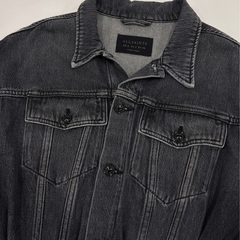 英國ALLSAINTS 復古刷白牛仔洋裝-3