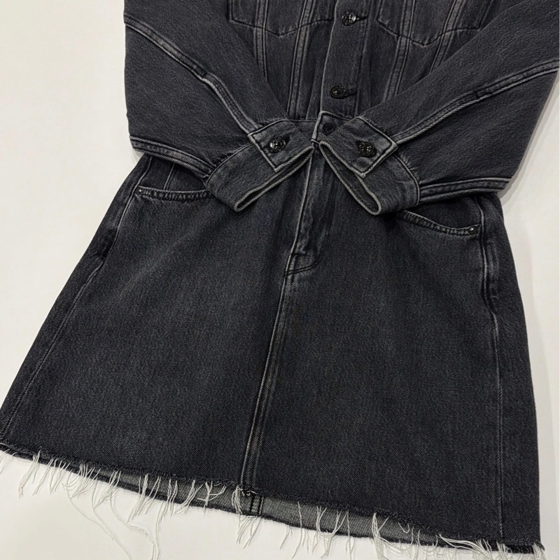 英國ALLSAINTS 復古刷白牛仔洋裝-5