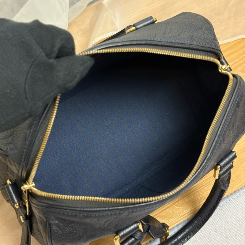 LV Speedy 25 全牛皮壓紋-12