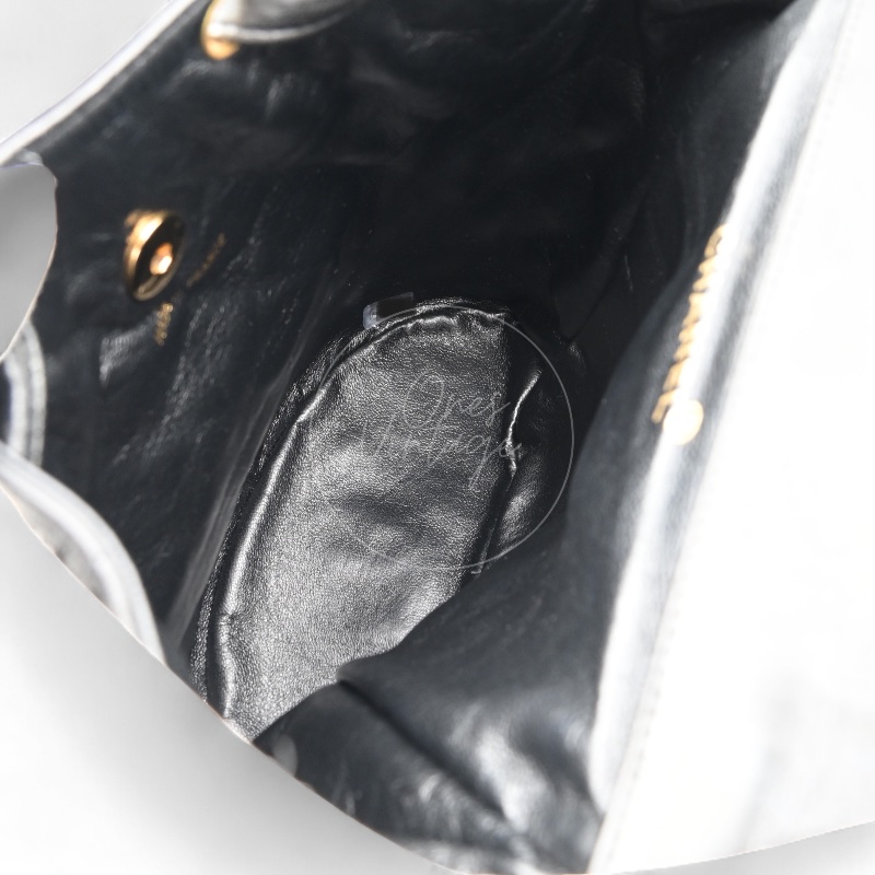 [Pre-owned] Chanel Vintage Black Lambskin Duma Backpack-13