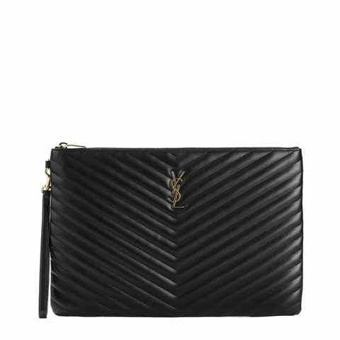 SAINT LAURENT 25SS 女士絎縫手拿包 - 440222 CWU01