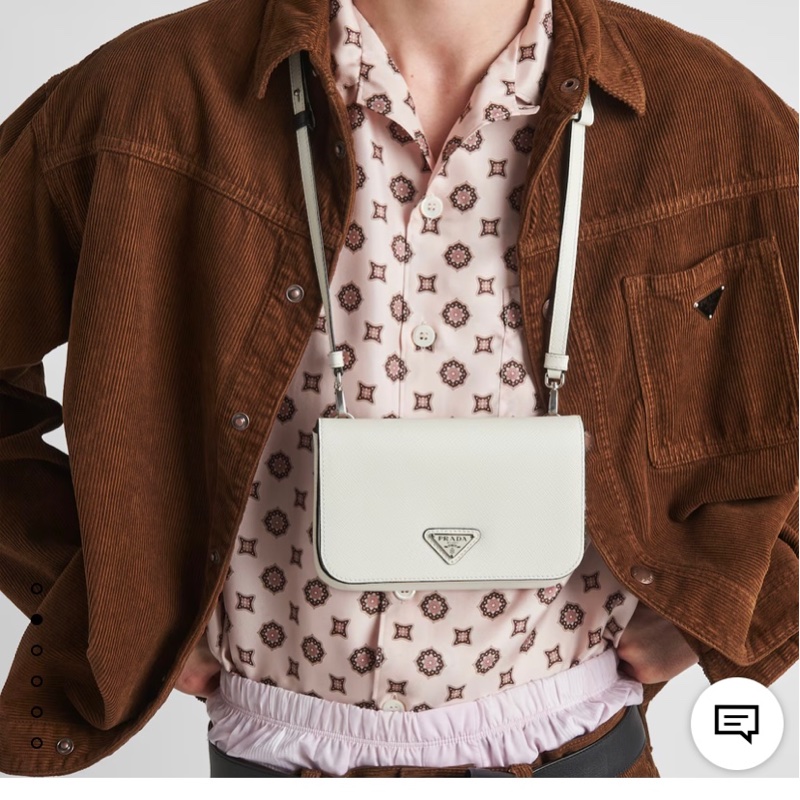 Prada Saffiano 皮革肩背包-6