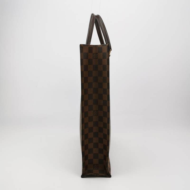 Louis Vuitton(LV)Sac Plat 大號牛皮棋盤格琴譜包手提包-3