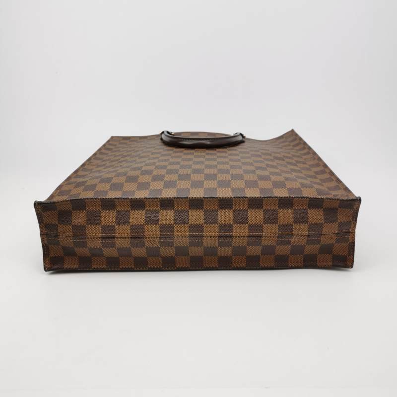Louis Vuitton(LV)Sac Plat 大號牛皮棋盤格琴譜包手提包-5