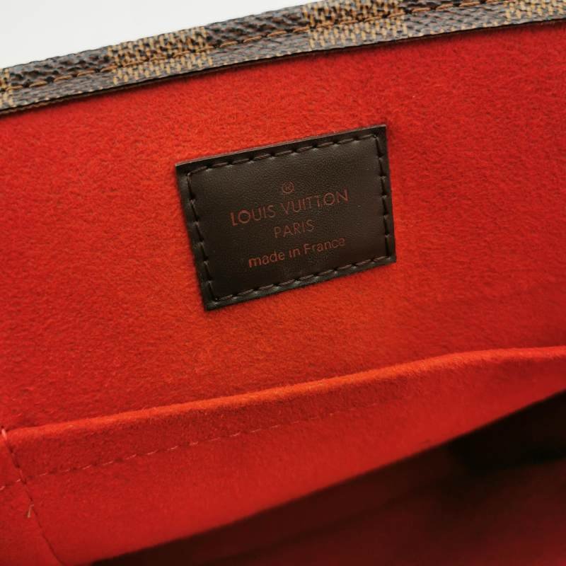 Louis Vuitton(LV)Sac Plat 大號牛皮棋盤格琴譜包手提包-7