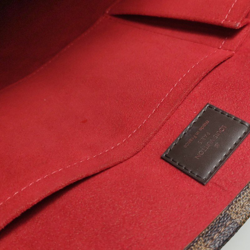 Louis Vuitton(LV)Sac Plat 大號牛皮棋盤格琴譜包手提包-8