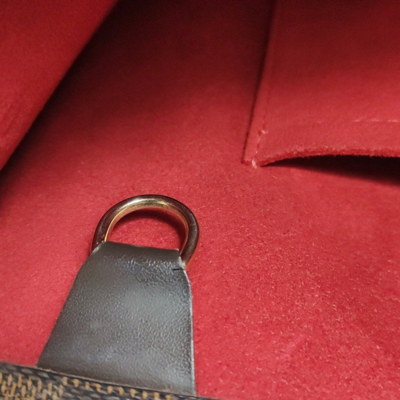 Louis Vuitton(LV)Sac Plat 大號牛皮棋盤格琴譜包手提包-9