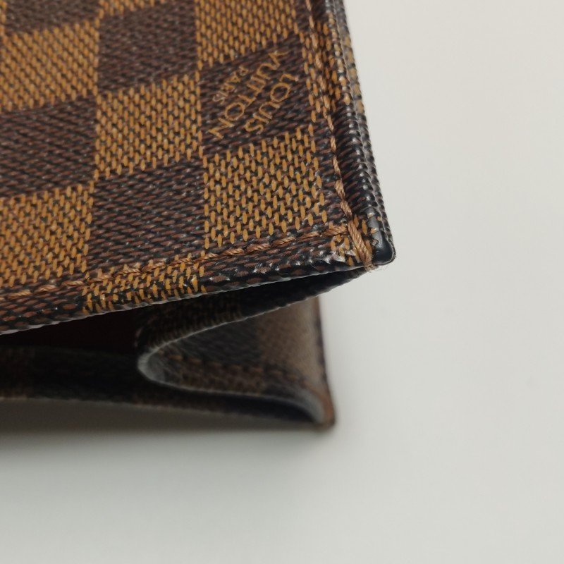 Louis Vuitton(LV)Sac Plat 大號牛皮棋盤格琴譜包手提包-13