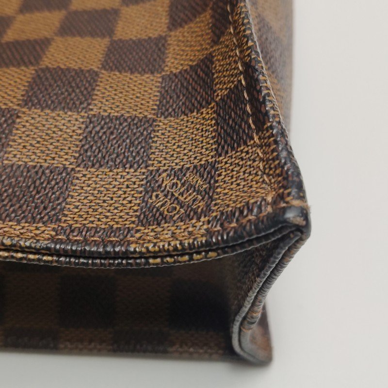 Louis Vuitton(LV)Sac Plat 大號牛皮棋盤格琴譜包手提包-14