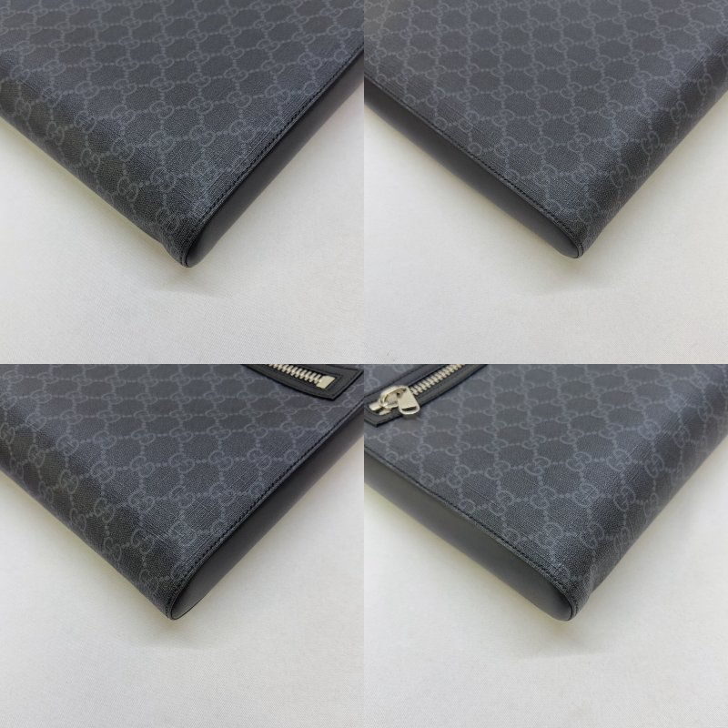 GUCCI GG Supreme黑花帆布郵差包-9