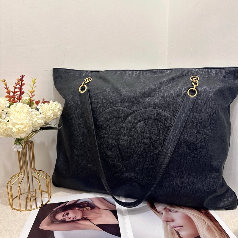 Chanel 肩背包 魚子醬 旅行包 vintage 特價出清-0