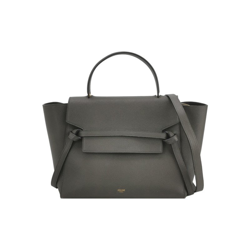 Celine Belt魚包迷你牛皮純色紐結飾帶單肩包-0