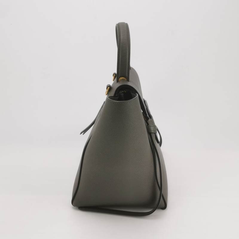 Celine Belt魚包迷你牛皮純色紐結飾帶單肩包-3