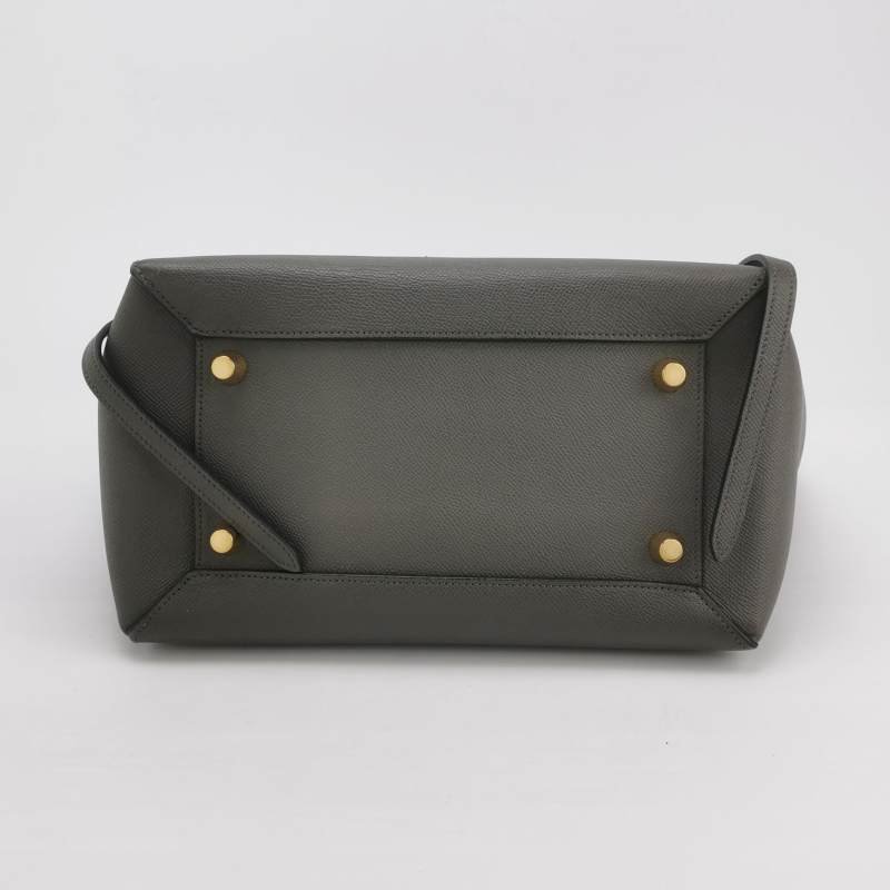 Celine Belt魚包迷你牛皮純色紐結飾帶單肩包-5