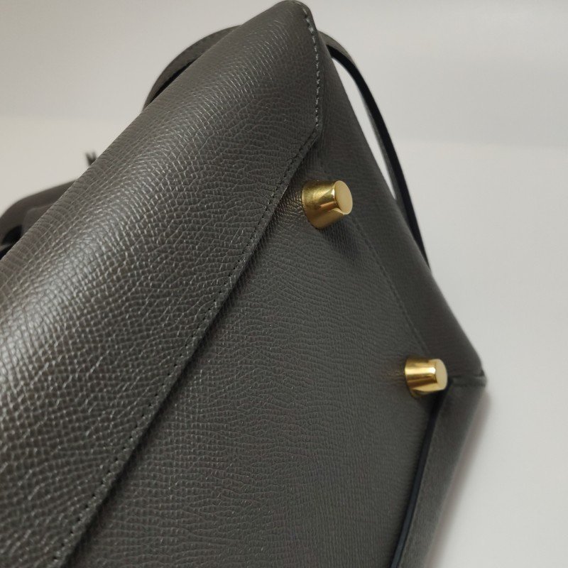 Celine Belt魚包迷你牛皮純色紐結飾帶單肩包-16