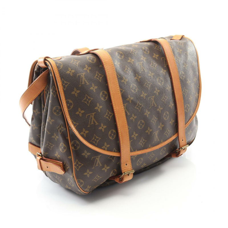 路易威登 Saumur 43 肩挎包 M42252 Monogram 皮革 棕色 LV-1