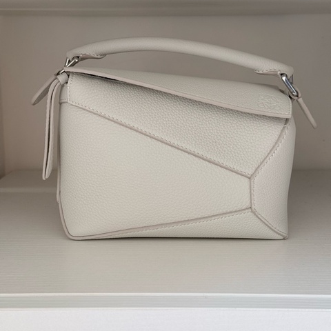 Loewe mini puzzle bag白色拼圖包