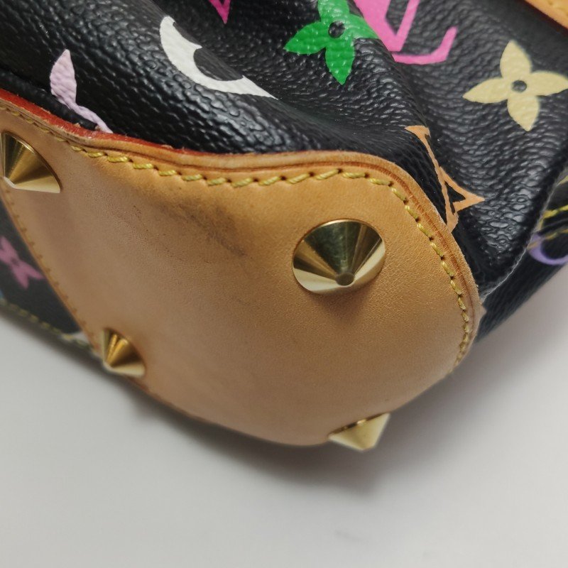 Louis Vuitton(LV)Judy植鞣革黑三彩鏤空提手單肩包-12