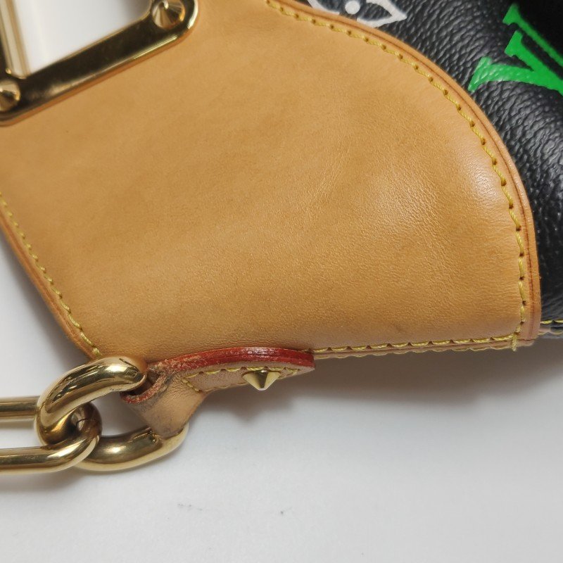 Louis Vuitton(LV)Judy植鞣革黑三彩鏤空提手單肩包-15