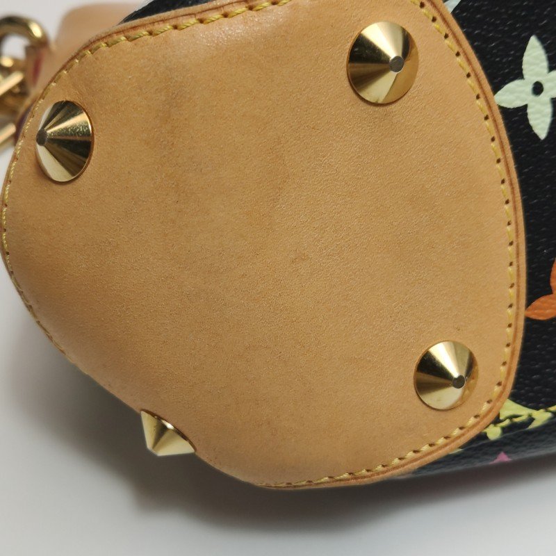 Louis Vuitton(LV)Judy植鞣革黑三彩鏤空提手單肩包-16