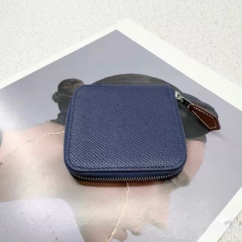 全新閒置 愛馬仕Hermès Silk’in 零錢包｜加利西亞蘭 C刻 EPSOM｜好裝好拿