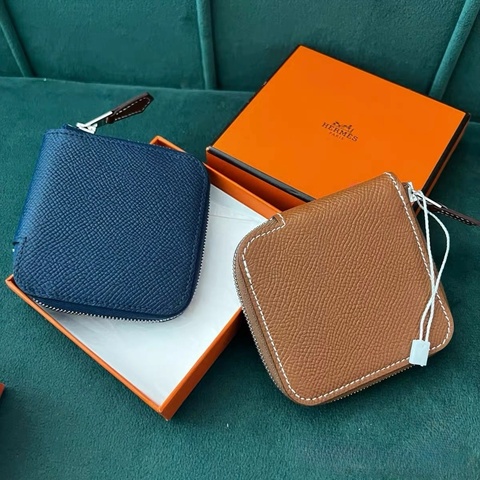 全新閒置 愛馬仕Hermès Silk’in 零錢包｜金棕 C刻 EPSOM｜好裝好拿