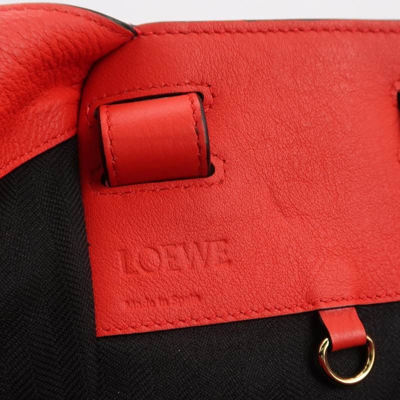 Loewe Hammock吊床包牛皮純色弧形結構子母包單肩包-8