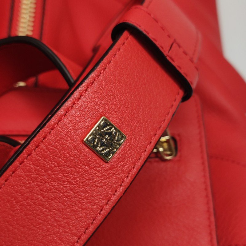 Loewe Hammock吊床包牛皮純色弧形結構子母包單肩包-14