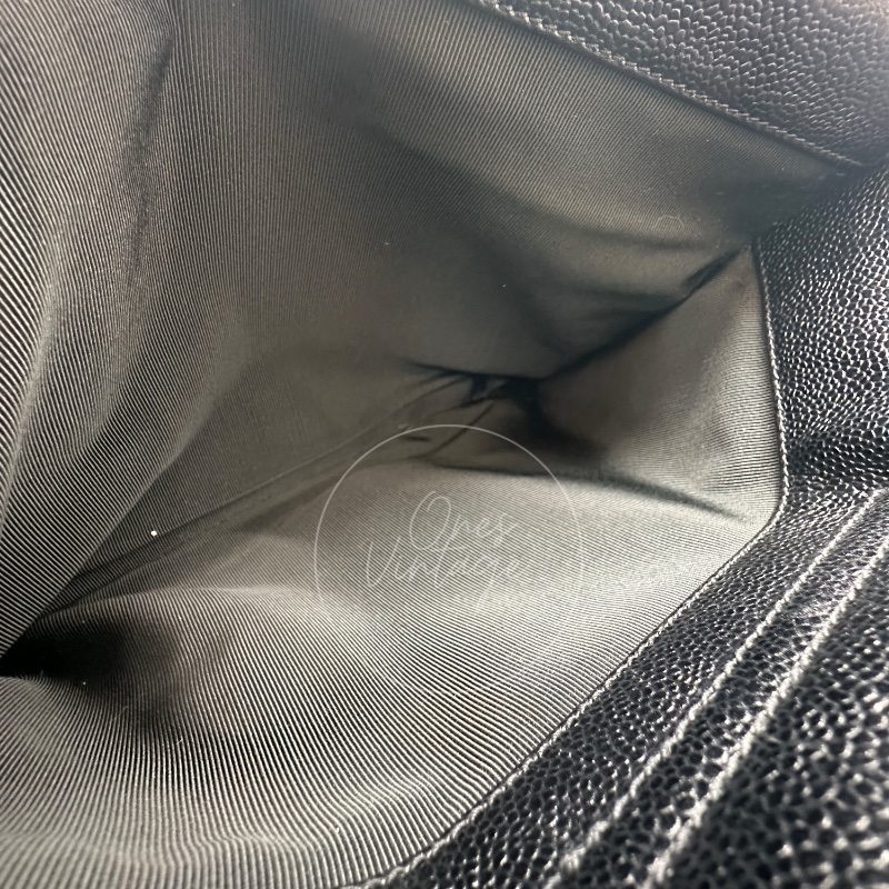 [Pre-owned] Chanel Black Caviar Supermodel Vintage Tote Bag-12