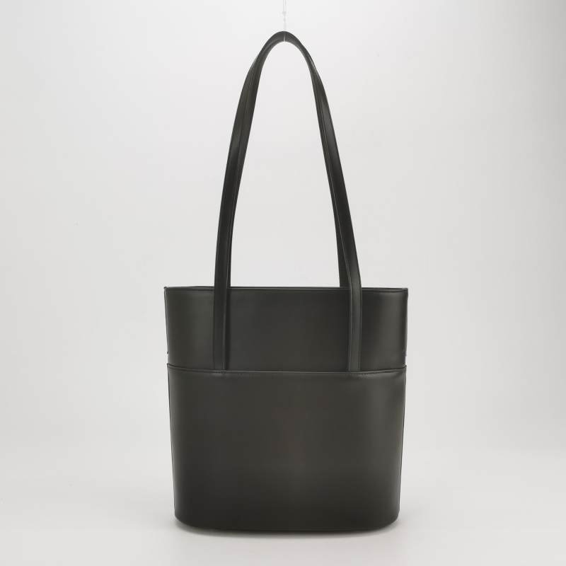 Burberry牛皮帆布拼接格紋壓紋字母Logo單肩包-4