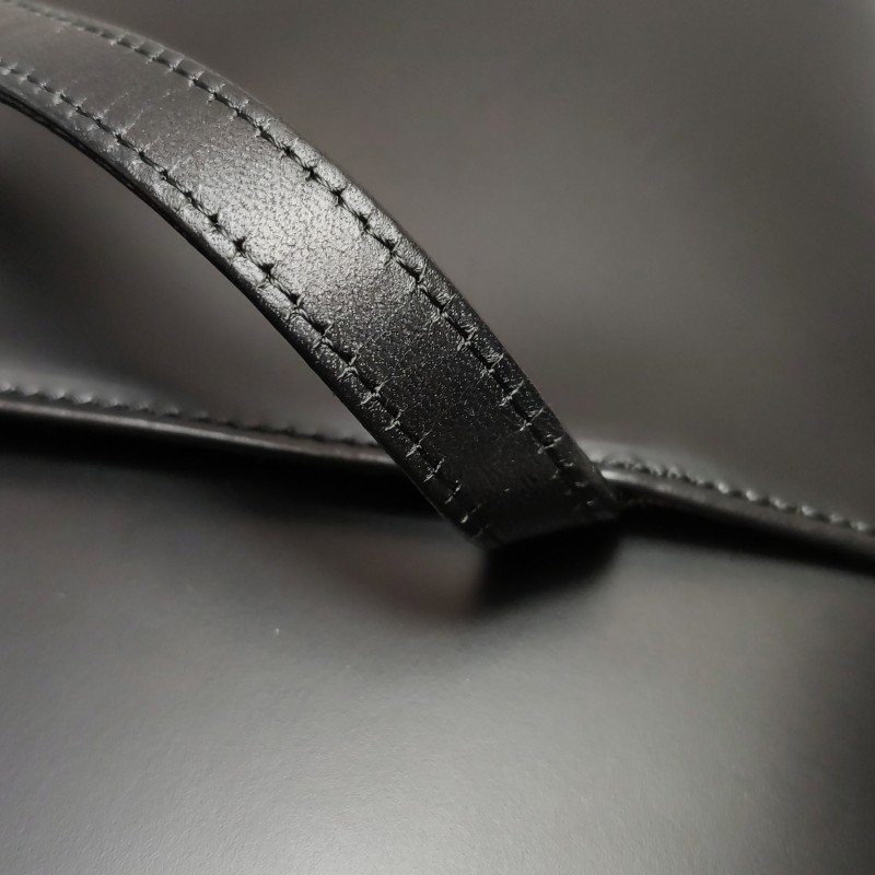 Burberry牛皮帆布拼接格紋壓紋字母Logo單肩包-8