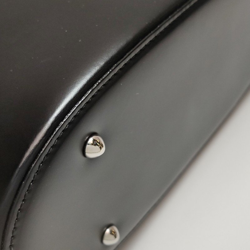 Burberry牛皮帆布拼接格紋壓紋字母Logo單肩包-9