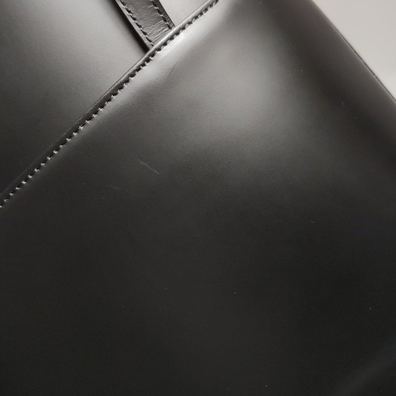 Burberry牛皮帆布拼接格紋壓紋字母Logo單肩包-11