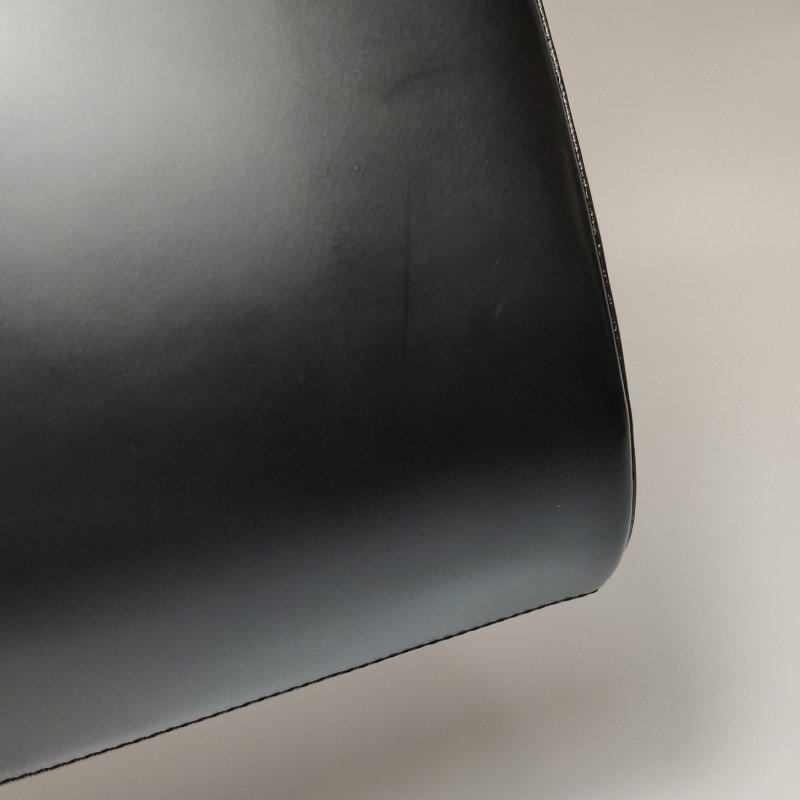 Burberry牛皮帆布拼接格紋壓紋字母Logo單肩包-14