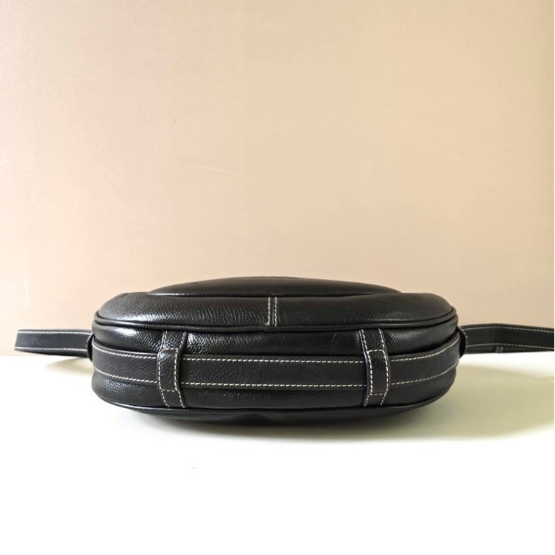 絕版中古包 Loewe古董圓餅包 側背包 斜背包 皮革包 單肩包 二手-3