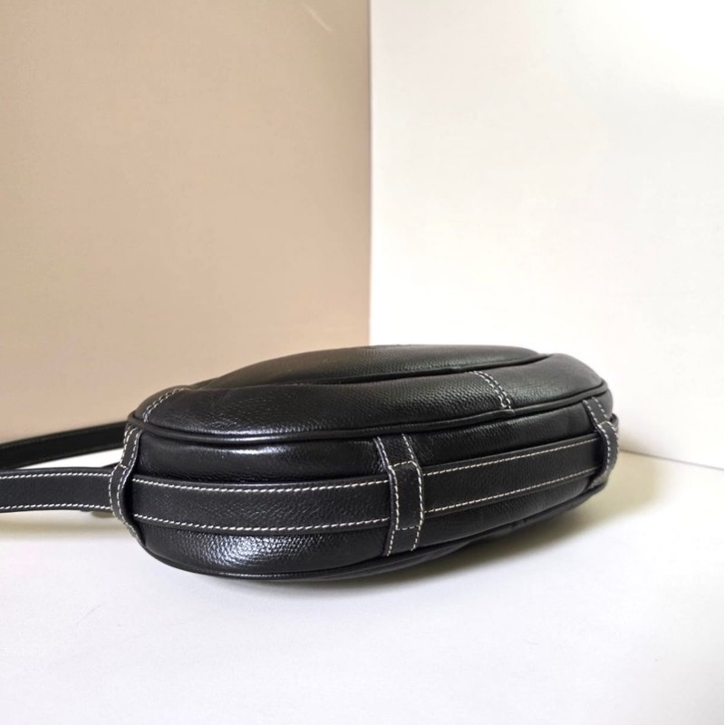 絕版中古包 Loewe古董圓餅包 側背包 斜背包 皮革包 單肩包 二手-5